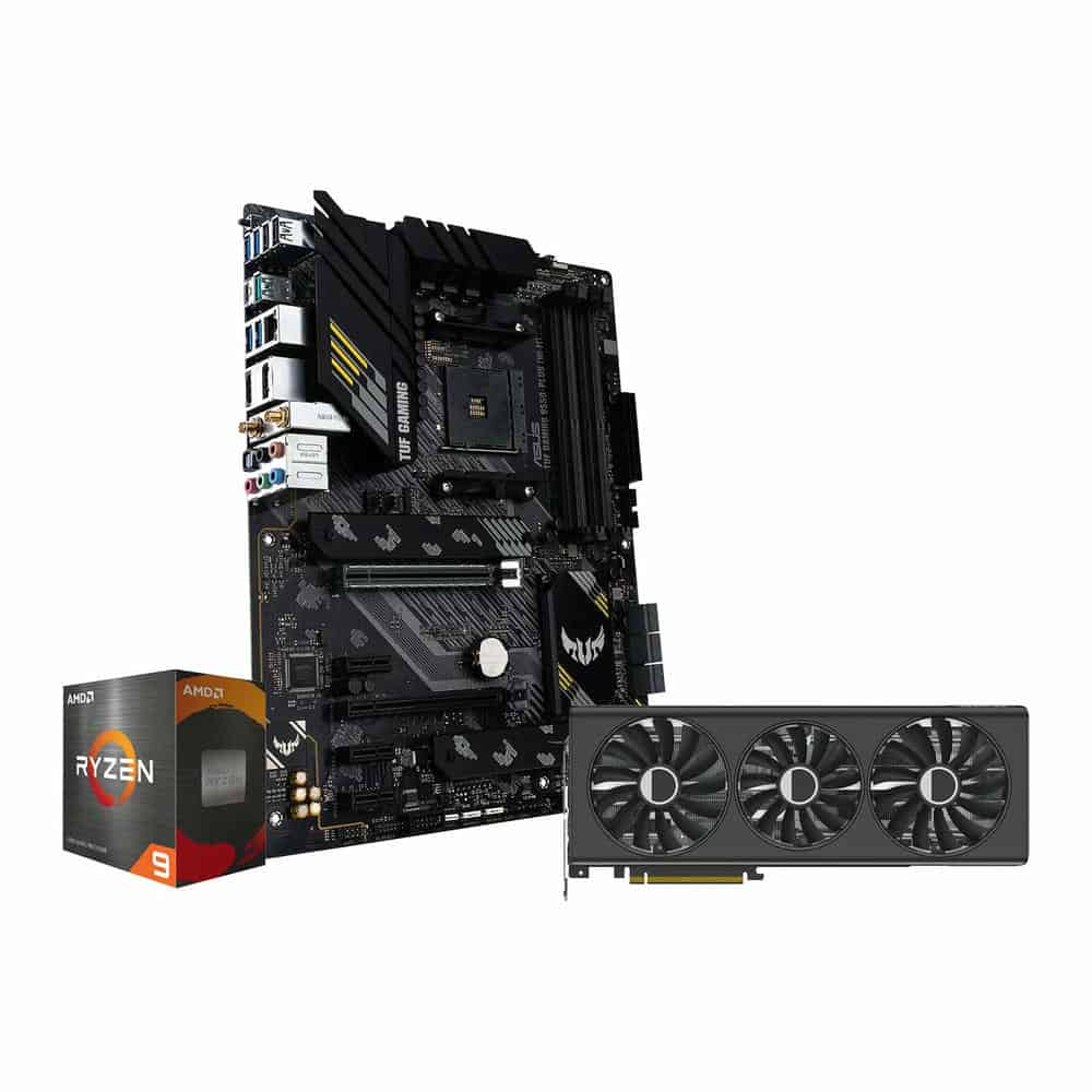 ASUS TUF GAMING B550-PLUS WiFi II + AMD Ryzen 9 5900X + XFX RX 7700XT QICK 319 AMD bundle